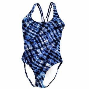 SPEEDO NAVY AND BLACK ONE PIECE SWIMSUIT SIZE 8